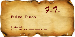 Fulea Timon névjegykártya
